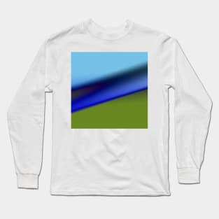 GREEN ORANGE BROWN BLUE TEXTURE ART Long Sleeve T-Shirt